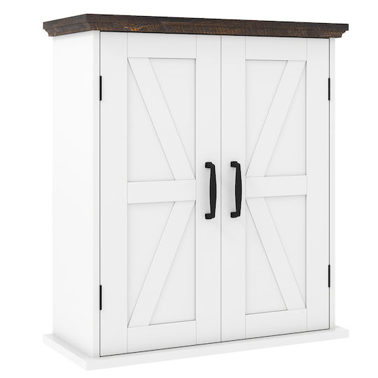 Costway Badezimmerschrank 60x22.5x53.5cm Weiß