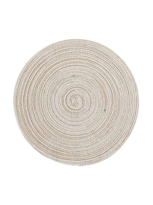 Lalos Round Beige Wicker Placemats 18cm