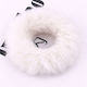 Hair Accessories Fur Hair Scrunchie White Pansy