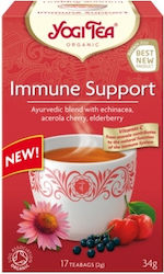 Yogi Tea Εχινάκεια / Ζαμπούκος / Κυνόροδο / Βασιλικός / Κανέλα / Τζίντζερ / Κάρδαμος / Ιβίσκος / Γλυκόριζα / Μάραθος Βιολογικό 17 Φακελάκια 578gr