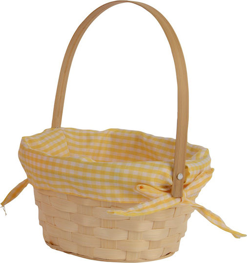 Kaemingk Καλάθι Αποθήκευσης Bamboo Κίτρινο 10x19cm