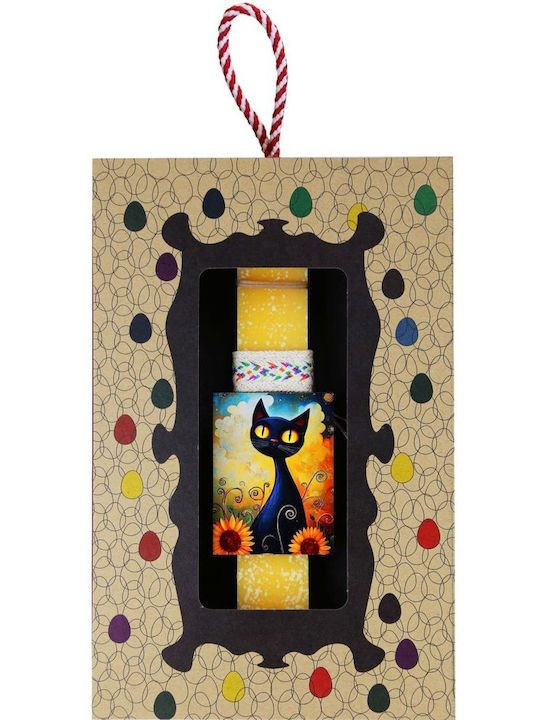 Osterkerze Runde mit Box 26cm