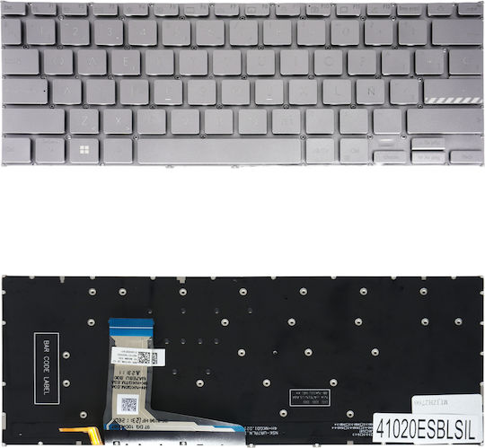 Spanish Laptop Keyboard Asus Vivobook 14 X1402 X1402z X1402za X1403 X1403z X1403za X1403va 90nb0wp2-r30us1 90nb0wp1-r30us1 Es Without Frame Backlit Silver Code 41020esblsil