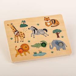 Sensorisches Puzzle Tiere des Dschungels – Geräusche & Texturen