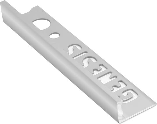 Profil Aluminiu Pentru Plăci Genesis Esa120.91 Înălțime 12mm Lungime Bară 2.5m 91 Argintiu Strălucitor