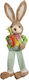 Standing Wicker Rabbit Green Checked Trousers H...