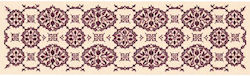 Stamped Embroidery Runner Repeating Geometric Patterns Knossos Fabric Beige Gold 100cm X 100cm 1 Piece