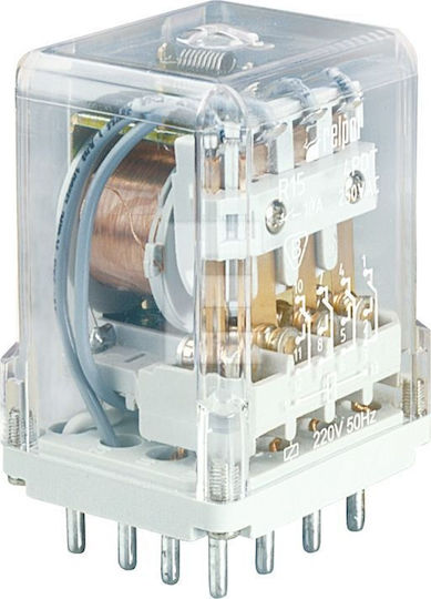Relpol Βιομηχανικό Ρελέ Λυχνίας 12V R15-2014-23-1012