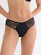 String Chilot String cu Dantelă Negru