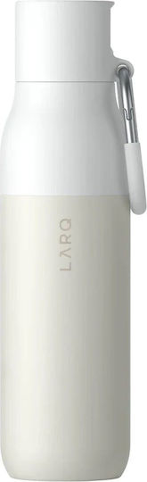 LARQ Бутилка Термос Неръждаема Стомана 500ml Flip Top Гранитено Бяло с Сламка