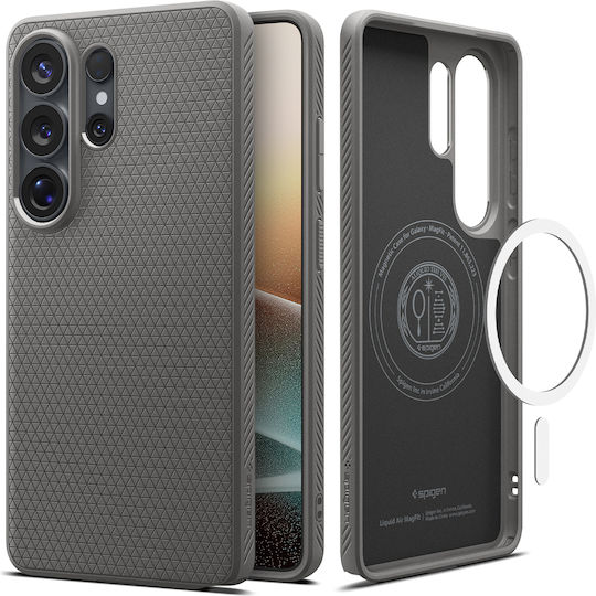 Spigen Liquid Air Mag Back Cover Silicone Marble Gray Galaxy S26 Ultra