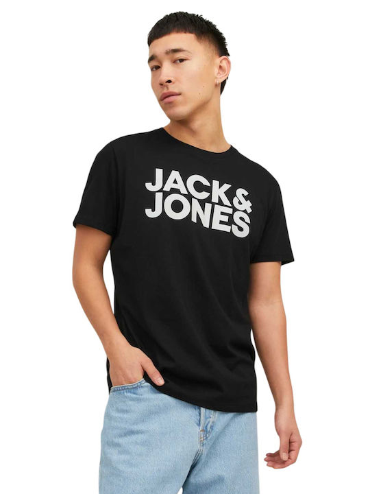 Jack & Jones Tricou Negru/Alb