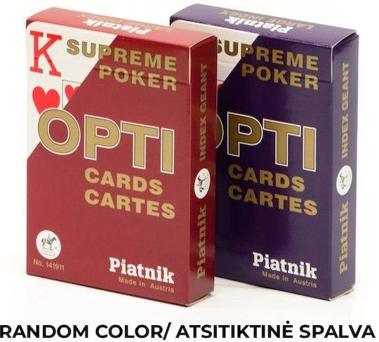 Piatnik Τράπουλα 1τμχ Πλαστική για Poker Κόκκινη