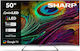 Sharp Smart TV 50" 4K UHD QLED JP7265E HDR (2025) 50JP7265E