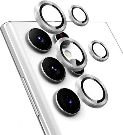 Camera Protector Tempered Glass Silver for Samsung Galaxy S22 Ultra