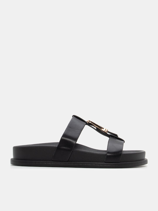 Luigi Sandale Casual Damă Flatforme Negre