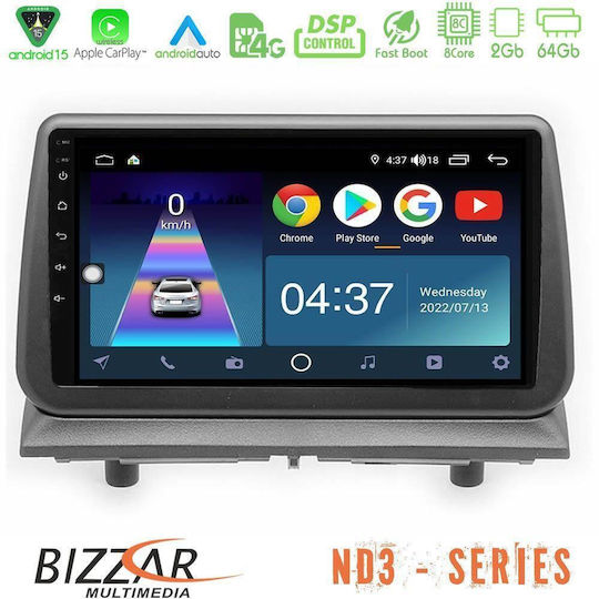 Bizzar Sistem Audio Auto Dodge Nitro 2007-2011 Bluetooth USB Wi-Fi GPS Apple CarPlay Android Auto cu Ecran Tactil 9"
