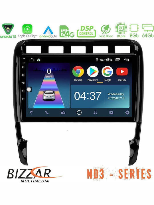 Bizzar Car Audio System for Porsche Cayenne 2003-2010 (Bluetooth/USB/WiFi/GPS/Apple CarPlay/Android Auto) with 9" Touch Screen