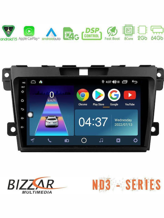 Bizzar Автомобилна Аудио Система За Mazda CX-7 2007-2011 Bluetooth USB Вграден Wi-Fi GPS Apple CarPlay Android Auto С 9" Touch Screen