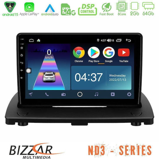 Bizzar Auto-Audiosystem für Volvo XC 90 2006-2014 mit Touchscreen 9" Bluetooth USB WiFi GPS Apple CarPlay Android Auto