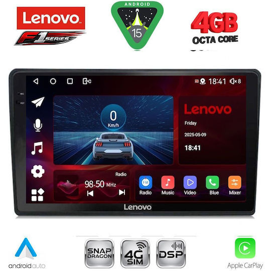 Lenovo Ηχοσύστημα Αυτοκινήτου για Audi A4 2002-2008 (Bluetooth/USB/WiFi/GPS/Apple-Carplay/Android-Auto) με Οθόνη Αφής 9"