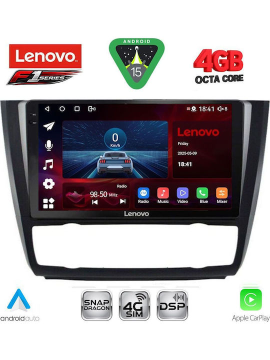 Lenovo Car Audio System for BMW Series 1 2004-2013 with Clima Bluetooth USB WiFi GPS Apple CarPlay Android Auto with 9" Touch Screen