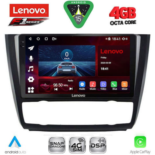 Lenovo Car Audio System for BMW Series 1 2004-2013 with Clima Bluetooth USB WiFi GPS Apple CarPlay Android Auto with 9" Touch Screen