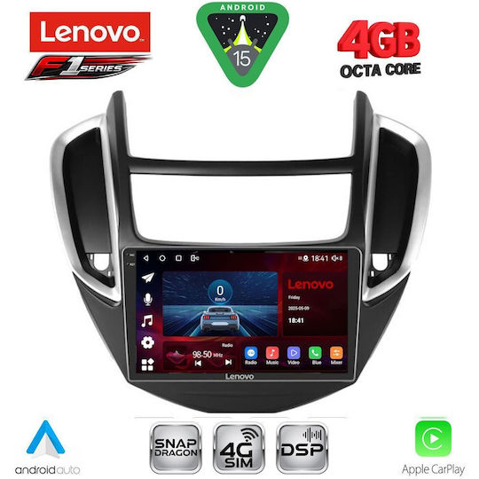 Lenovo Ηχοσύστημα Αυτοκινήτου για Chevrolet Trax 2014-2022 (Bluetooth/USB/WiFi/GPS/Apple-Carplay/Android-Auto) με Οθόνη Αφής 9"