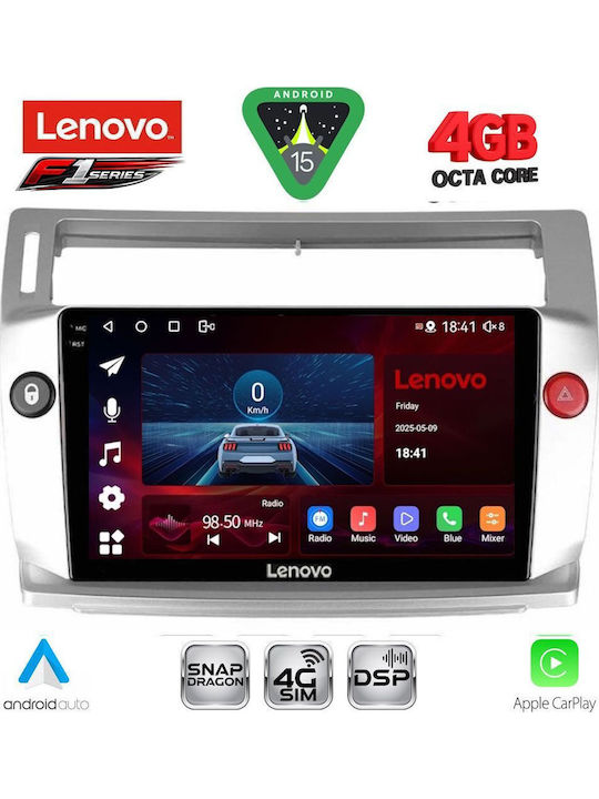 Lenovo Car Audio System for Citroen C4 2004-2011 Bluetooth USB WiFi GPS Apple CarPlay Android Auto with 9" Touch Screen