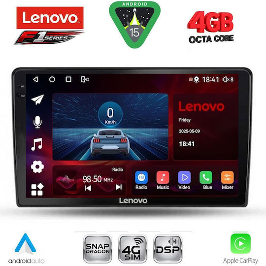 Lenovo Car Audio System for Dacia Duster 2012-2019 Bluetooth USB WiFi GPS Apple CarPlay Android Auto with 9" Touch Screen