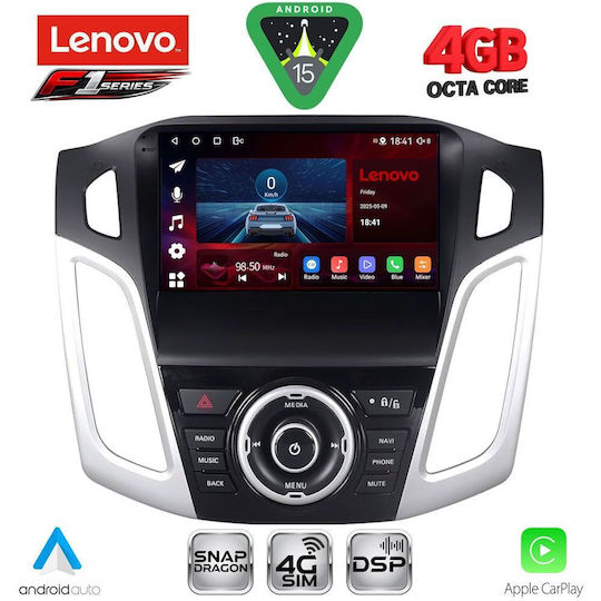 Lenovo Car Audio System for Ford Focus 2011-2018 (Bluetooth/USB/WiFi/GPS/Apple CarPlay/Android Auto) with 9" Touch Screen