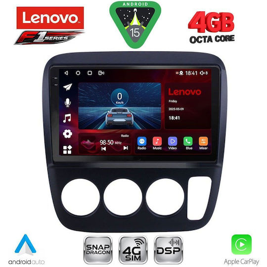 Lenovo Car Audio System for Honda CR-V 1996-2006 with A/C (Bluetooth/USB/WiFi/GPS/Apple CarPlay/Android Auto) with 9" Touch Screen