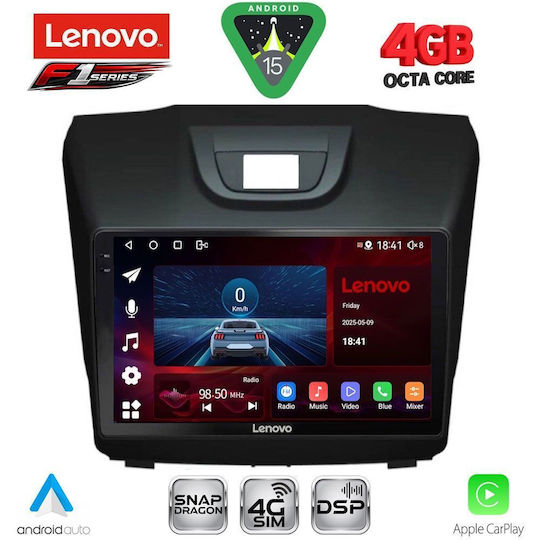 Lenovo Ηχοσύστημα Αυτοκινήτου Isuzu D-Max 2012-2020 (Bluetooth/USB/WiFi/GPS/Apple-Carplay/Android-Auto) με Οθόνη Αφής 9"