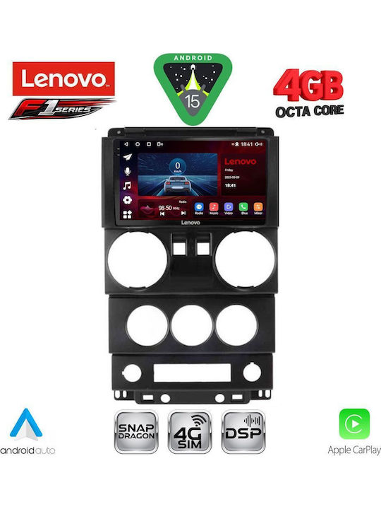 Lenovo Car Audio System for Jeep Wrangler 2006-2011 Bluetooth USB WiFi GPS Apple CarPlay Android Auto with 9" Touch Screen