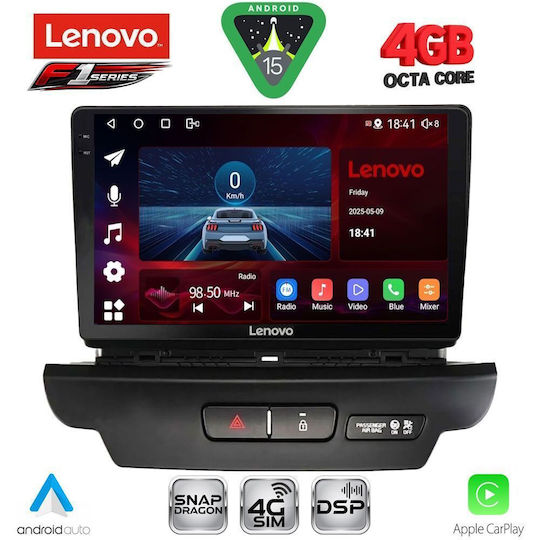 Lenovo Ηχοσύστημα Αυτοκινήτου για Kia Ceed / XCeed 2018-2022 (Bluetooth/USB/WiFi/GPS/Apple-Carplay/Android-Auto) με Οθόνη Αφής 9"
