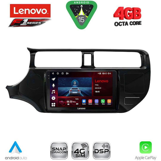 Lenovo Ηχοσύστημα Αυτοκινήτου για Kia Rio 2012-2015 (Bluetooth/USB/WiFi/GPS/Apple-Carplay/Android-Auto) με Οθόνη Αφής 9"