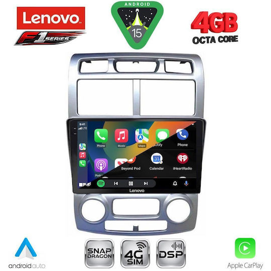 Lenovo Car Audio System for Kia Sportage 2004-2010 with Clima Bluetooth USB WiFi GPS Apple CarPlay Android Auto with 9" Touch Screen