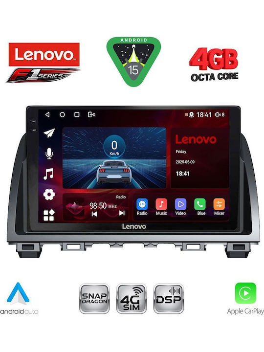 Lenovo Car Audio System for Mazda 6 2012-2017 (Bluetooth/USB/WiFi/GPS/Apple CarPlay/Android Auto) with 9" Touch Screen