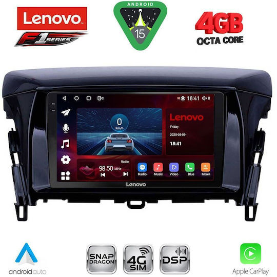 Lenovo Ηχοσύστημα Αυτοκινήτου για Mitsubishi Eclipse Cross 2018-2023 (Bluetooth/USB/WiFi/GPS/Apple-Carplay/Android-Auto) με Οθόνη Αφής 9"