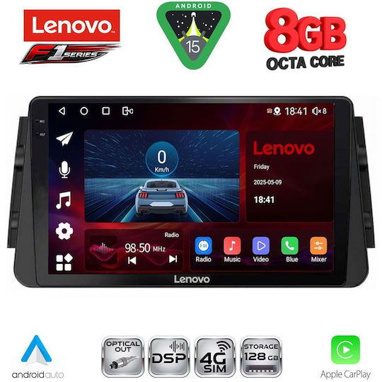 Lenovo Car Audio System for Nissan Micra 2017 (Bluetooth/USB/WiFi/GPS/Apple CarPlay/Android Auto) with 9" Touch Screen