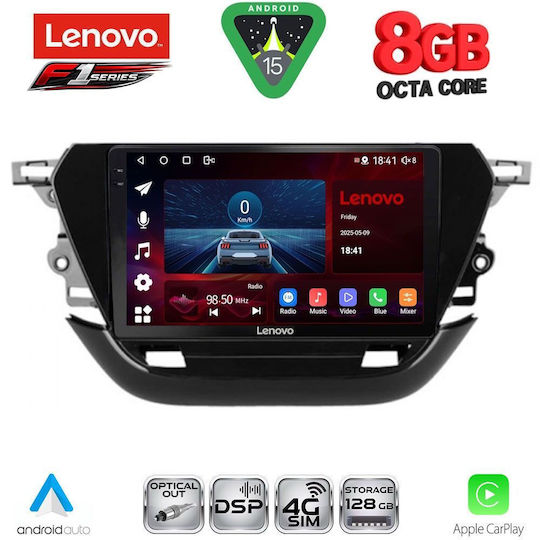 Lenovo Ηχοσύστημα Αυτοκινήτου για Opel Corsa 2021 (Bluetooth/USB/WiFi/GPS/Apple-Carplay/Android-Auto) με Οθόνη Αφής 9"