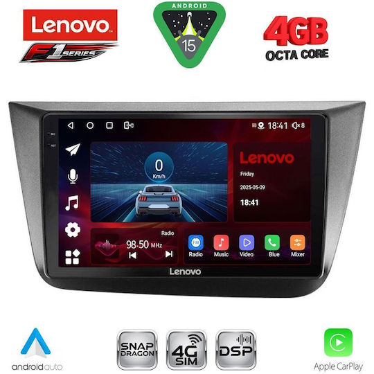 Lenovo Ηχοσύστημα Αυτοκινήτου για Seat Altea 2004-2015 (Bluetooth/USB/WiFi/GPS/Apple-Carplay/Android-Auto) με Οθόνη Αφής 9"