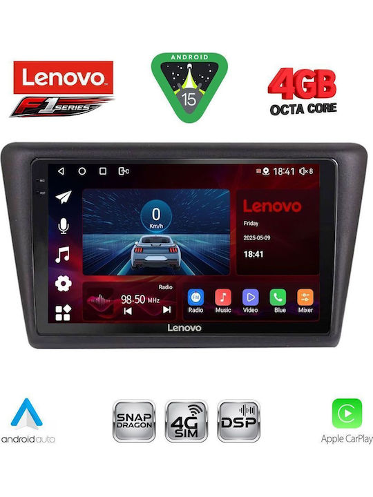 Lenovo Car Audio System for Skoda Rapid 2014-2019 Bluetooth USB WiFi GPS Apple CarPlay Android Auto with 9" Touch Screen