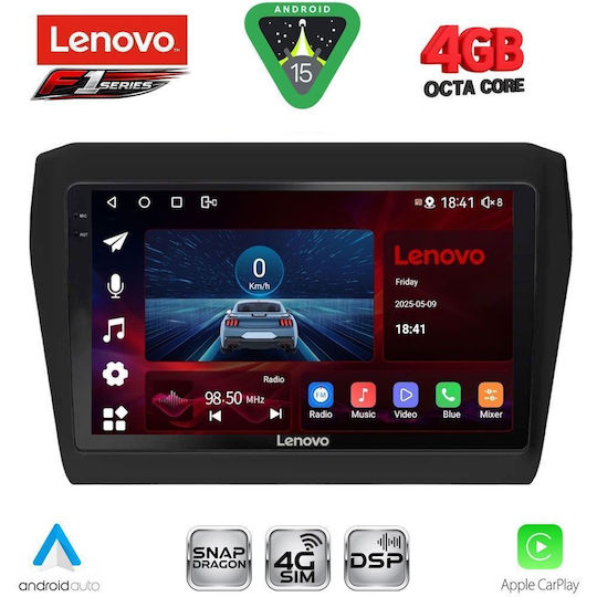 Lenovo Car Audio System for Suzuki Swift 2017 Bluetooth USB WiFi GPS Apple CarPlay Android Auto with 9" Touch Screen
