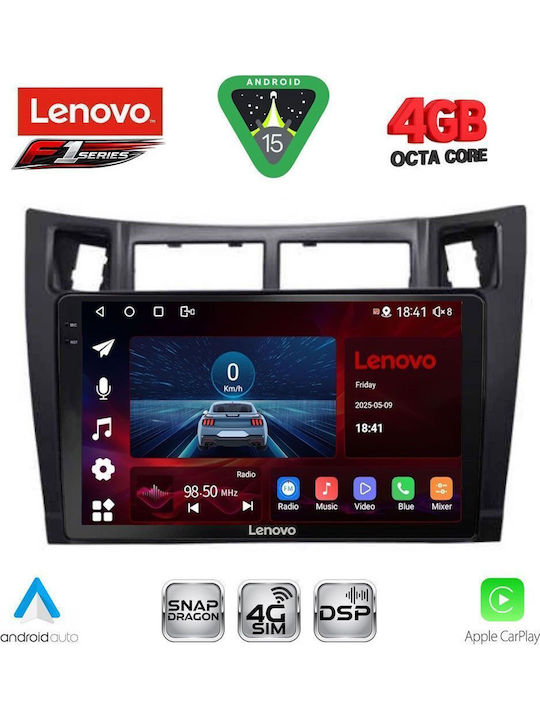 Lenovo Car Audio System for Toyota Yaris 2006-2011 (Bluetooth/USB/WiFi/GPS/Apple CarPlay/Android Auto) with 9" Touch Screen