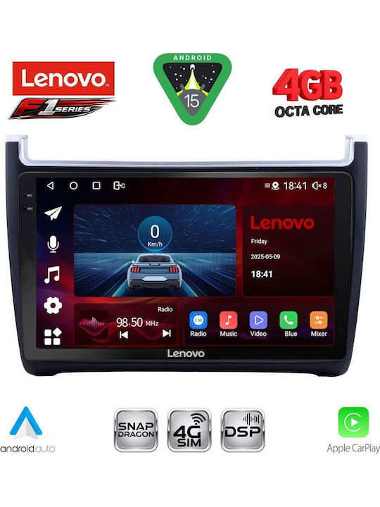 Lenovo Car Audio System for Volkswagen Polo 2014-2017 (Bluetooth/USB/WiFi/GPS/Apple CarPlay/Android Auto) with 9" Touch Screen