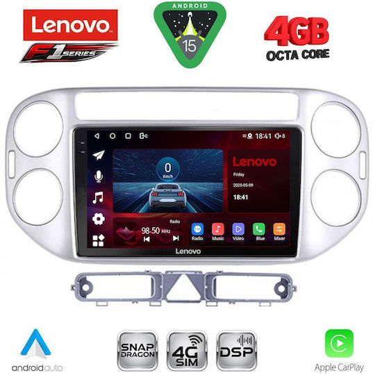 Lenovo Ηχοσύστημα Αυτοκινήτου για Volkswagen Tiguan 2004-2011 (Bluetooth/USB/WiFi/GPS/Apple-Carplay/Android-Auto) με Οθόνη Αφής 9"