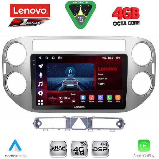 Lenovo Ηχοσύστημα Αυτοκινήτου για Volkswagen Tiguan 2004-2011 (Bluetooth/USB/WiFi/GPS/Apple-Carplay/Android-Auto) με Οθόνη Αφής 9"