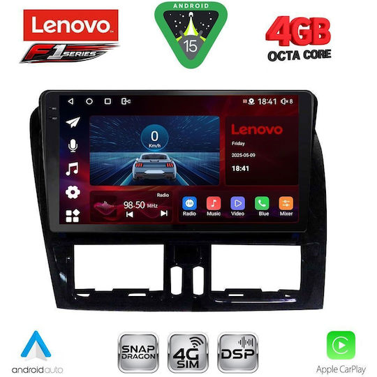 Lenovo Ηχοσύστημα Αυτοκινήτου για Volvo XC 60 2009-2017 (Bluetooth/USB/WiFi/GPS/Apple-Carplay/Android-Auto) με Οθόνη Αφής 9"