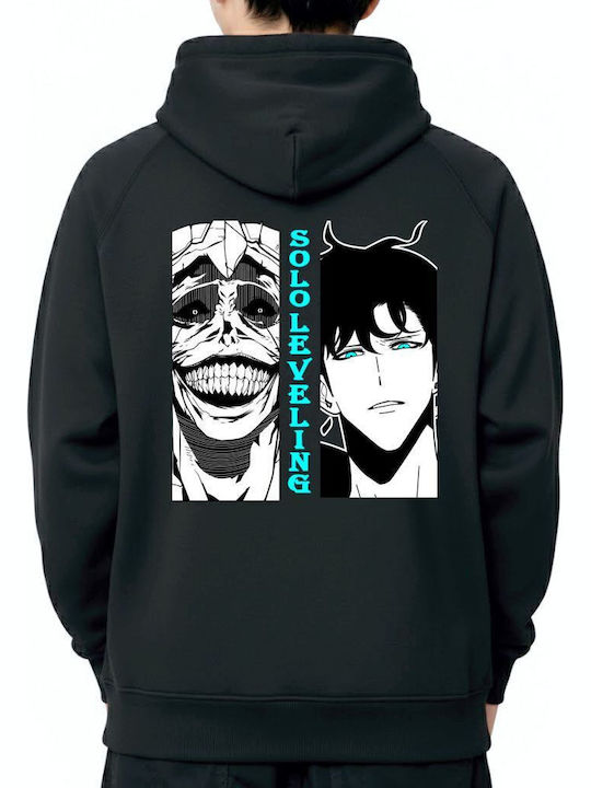 Zip-Hoodie Solo Leveling Sung Jinwoo Architekt Kontrast Pop Culture Schwarz
